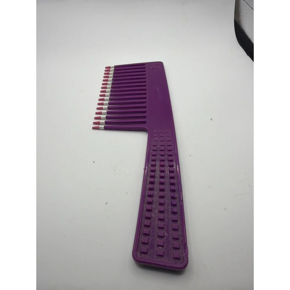 Vintage Mebco Comb Purple Twice Dipped  Wide Tooth 1980s Pink 9